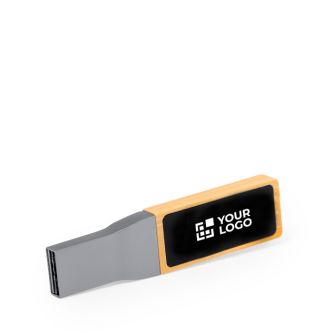 Clé USB écologique en bambou avec marquage lumineux