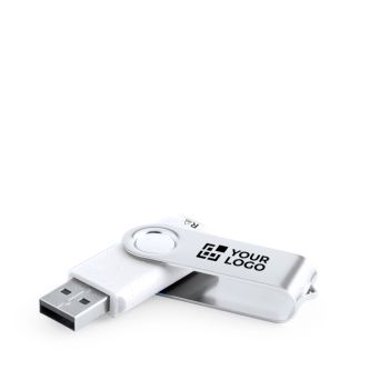 USB en plastique recyclé résistant avec clip métallique pivotant