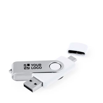 Clé USB avec clip métallique et double connexion Type C et USB