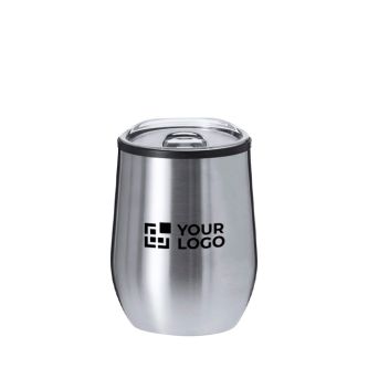 Gobelet thermique en inox avec couvercle transparent 330 ml