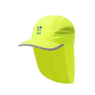 Casquette fluorescente ajustable et respirante avec rabat arrière