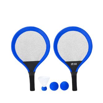 Set de 2 raquettes avec 2 balles assorties et volant pour l’extérieur