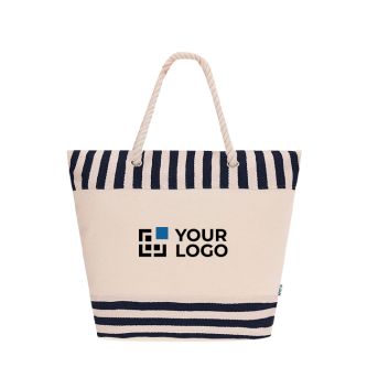 Sac en RPET avec intérieur en aluminium et motifs rayés