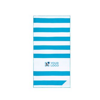 Serviette de plage avec housse et poche imperméable en coin 200 g/m²