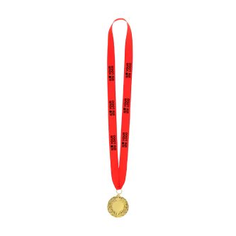 Médaille de gagnant finition dorée avec relief sur le bord