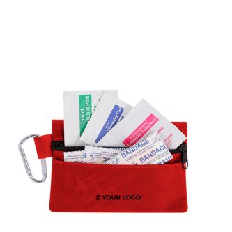Kit de premiers secours avec anse de transport et 14 accessoires
