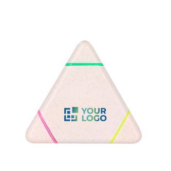 Marqueur triangulaire en fibre de blé avec 3 couleurs différentes