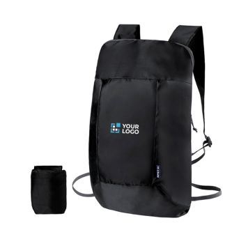 Sac à dos entièrement pliable en RPET de plusieurs couleurs
