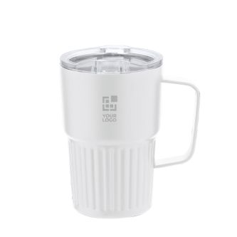 Mug thermique en acier inoxydable recyclé avec design en relief 400 ml
