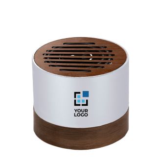 Enceinte en aluminium recyclé GRS et bois de noyer 3W