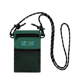 Sac bandoulière en polyester, fermeture principale et poche extérieure