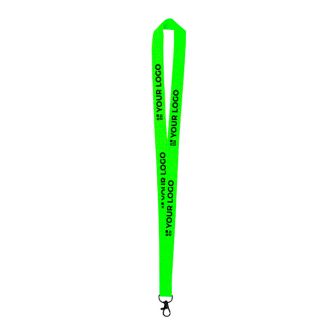 Lanyard en polyester aux couleurs fluo avec crochet pivotant