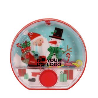 Console de jeu aquatique avec design de Noël et bouton rouge au centre