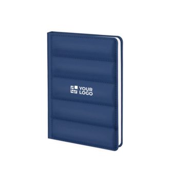 Carnet avec couverture matelassée en similicuir, pages lignées A5
