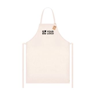 Tablier en coton recyclé avec liens de réglage 180 g/m²