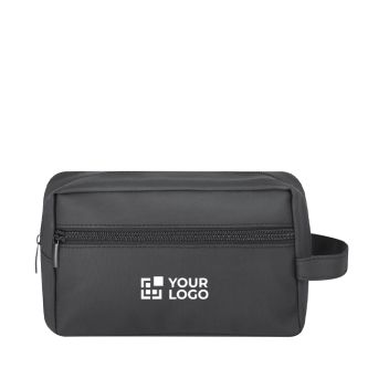 Trousse multi-usages avec anse en cuir synthétique et poche avant