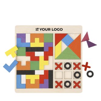 Set de puzzles en bois avec 3 jeux éducatifs pour enfants