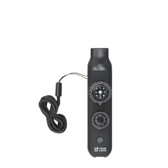 Sifflet de survie 6 en 1 avec lampe LED et cordon