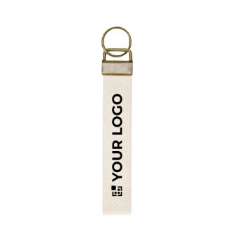 Porte-clés avec sangle en polyester et finitions métalliques