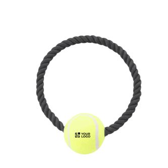 Jouet à mâcher avec balle de tennis, idéal pour chiens