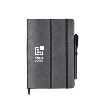 Carnet A5 avec ardoise et support en simili cuir, pages lignées