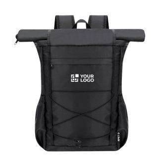 Sac à dos roll-top en RPET avec double fermeture et poche pour PC 15"