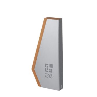 Plaque trophée avec base en bois et face avant en aluminium recyclé