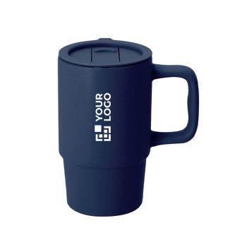 Tasse à emporter en céramique avec couvercle coulissant et mate 430 ml