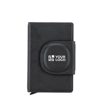 Porte-cartes similicuir, traceur intelligent, fermeture magnétique