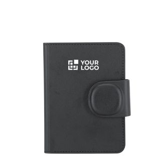 Étui passeport en similicuir avec localisateur et fermeture magnétique