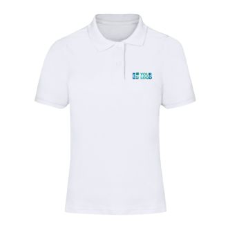 Polo femme en coton piqué, manches courtes, coupe féminine, 180 g/m²