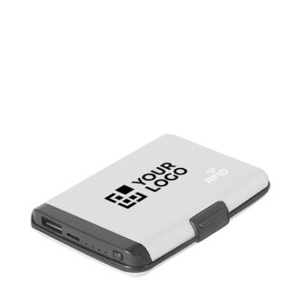Porte-cartes 2 en 1 en aluminium avec powerbank et protection RFID