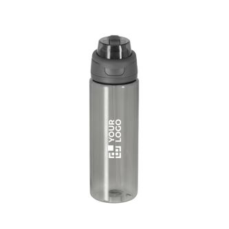 Gourde translucide 750 ml, double système de boisson et anse pliable