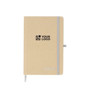 Carnet A5 à couverture rigide en carton recyclé, pages lignées