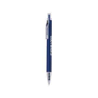 Stylo en aluminium recyclé avec détails transparents, encre bleue