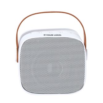 Enceinte en plastique recyclé avec anse marron style rétro 5 W