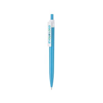 Stylo à bille en plastique recyclé avec clip, encre bleue