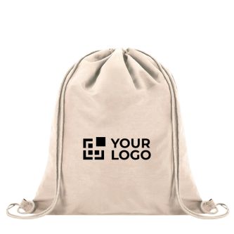 Sac à dos à cordons en nylon doux à personnaliser 135 g/m²