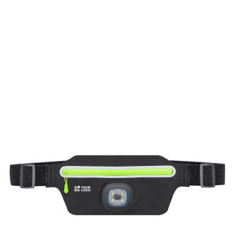 Banane de sport en polyester avec lampe frontale rechargeable