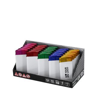 Briquet en plastique rechargeable avec réglage et sécurité enfant