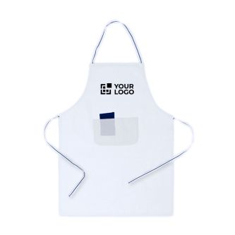Tablier en coton et polyester avec coupe au-dessus du genou
