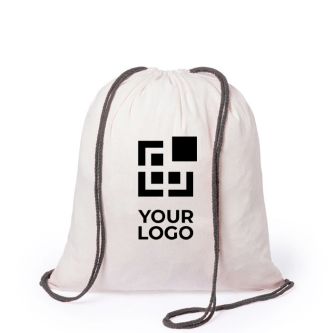 Sac publicitaire avec cordon de couleurs avec zone d'impression