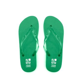 Tongs avec logo, semelle EVA et brides transparentes Pool