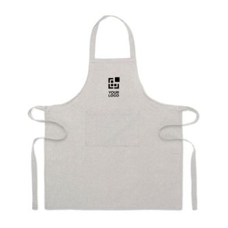 Tablier de cuisine en coton recyclé, poche avant 220 g/m² vue avec zone d'impression