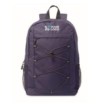 Sac à dos en polyester RPET avec poches en maille sur les côtés