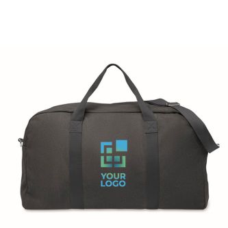 Sac de voyage monochrome en tissu recyclé avec double anse