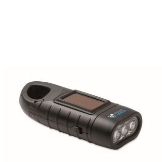 Lampe torche rechargeable par panneau solaire et manivelle dynamo