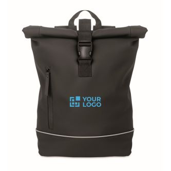 Sac à dos roll-top bande réfléchissante imperméable 15 pouces