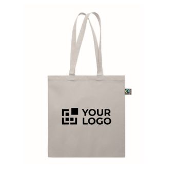 Sac de courses en coton Fairtrade avec soufflet 180 g/m²