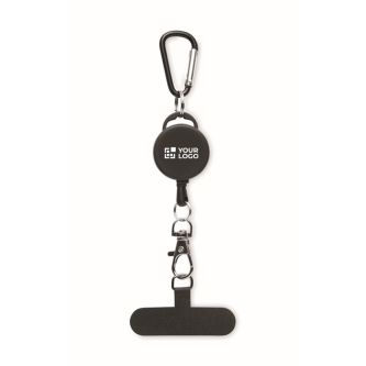 Support rétractable pour téléphone portable ou badge